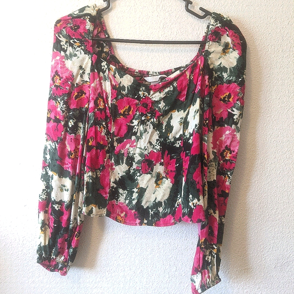 H&M Puffed Sleeve Top US M